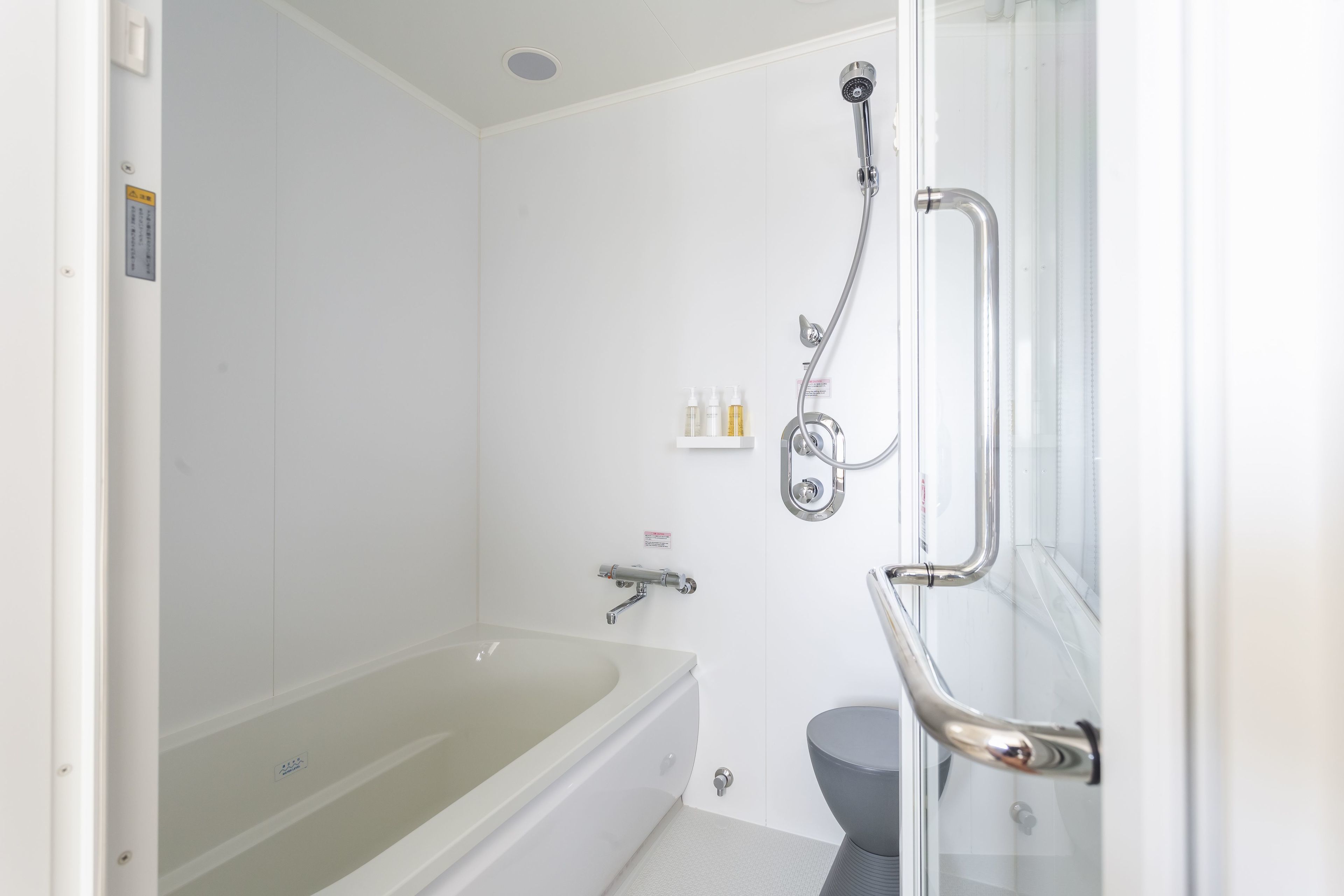 free toiletries, hair dryer, slippers, bidet