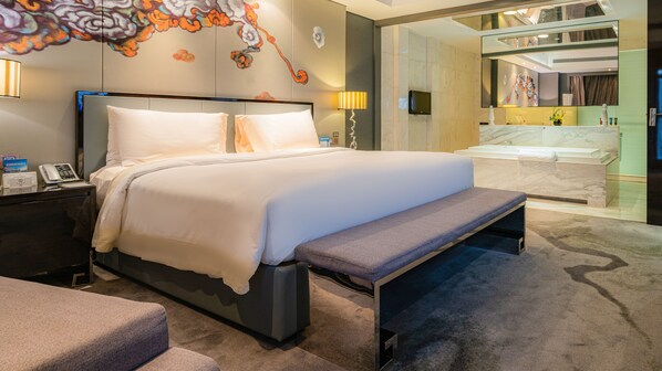 Dobbeltrom for 1 person | Sengetøy av topp kvalitet, senger med overmadrass og minibar