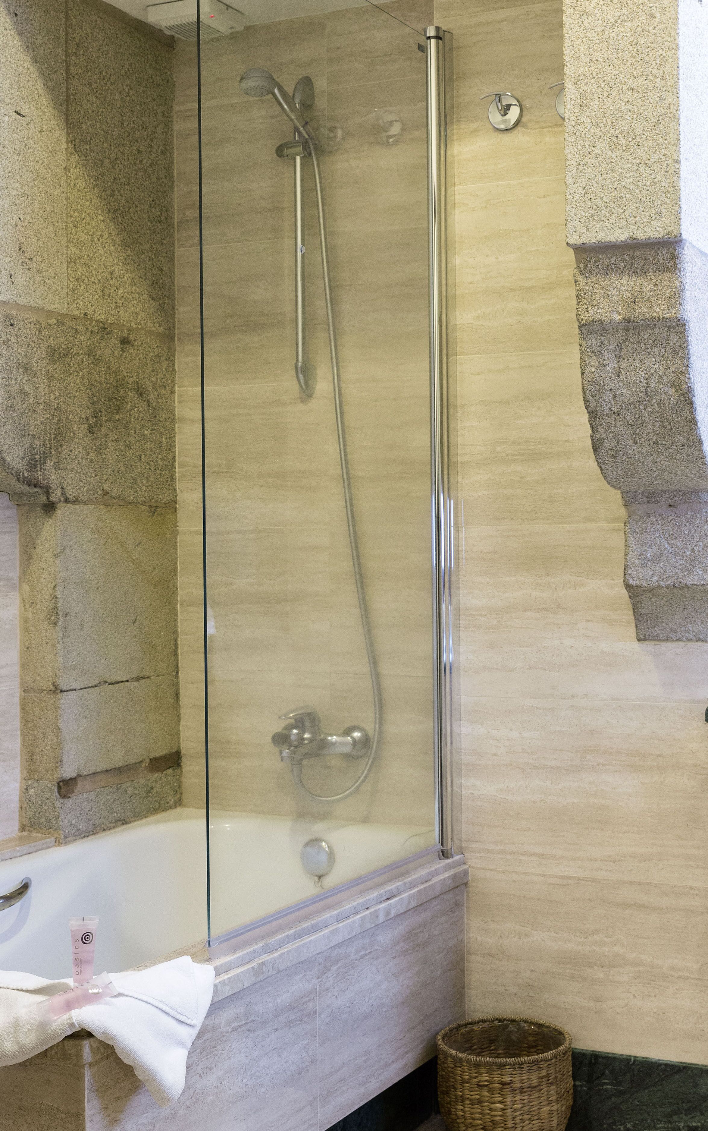 free toiletries, hair dryer, bidet, towels