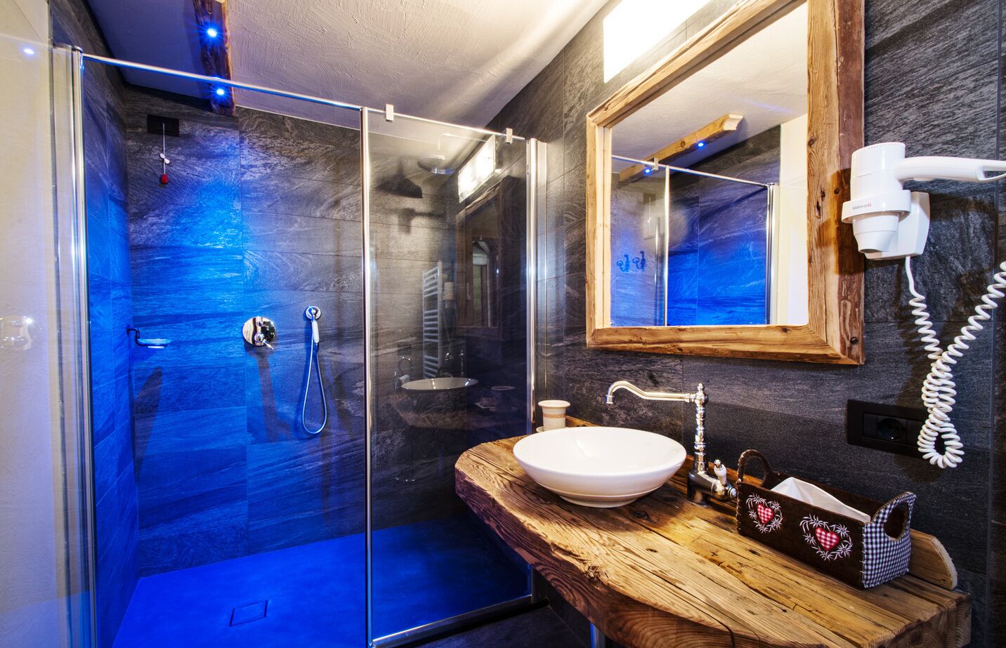 deluxe room | bathroom | shower, free toiletries, hair dryer, bathrobes
