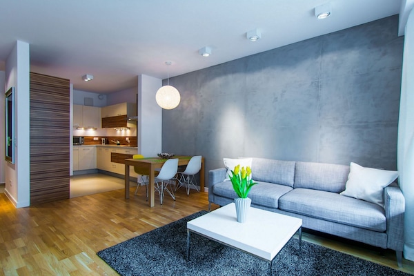 Deluxe Apartment, 1 Bedroom | Living area | 32-inch LCD TV with cable channels, TV
