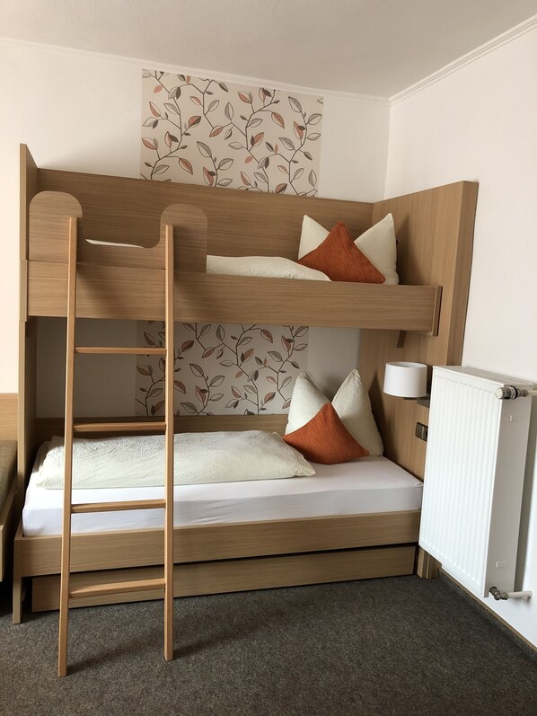 Quadruple Room, 1 Bedroom, Mountain View | Premium bedding, down comforters, in-room safe, desk