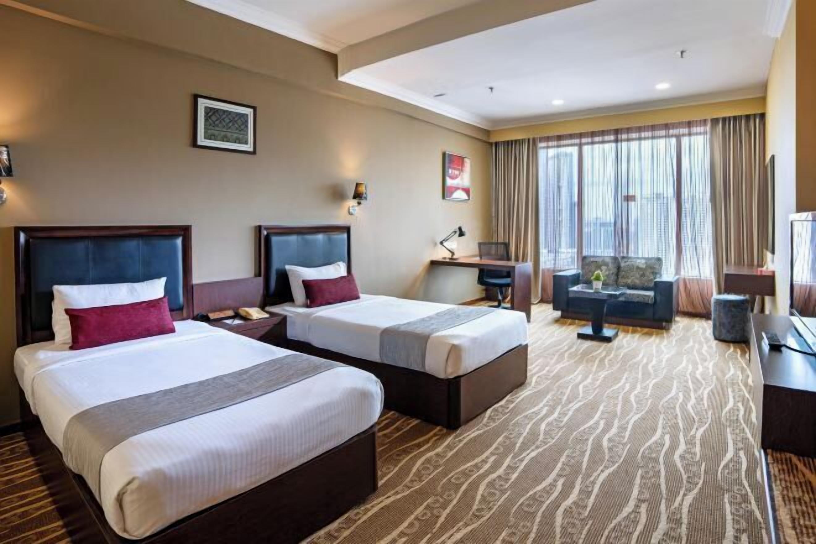 Minibar, in-room safe, desk, laptop workspace