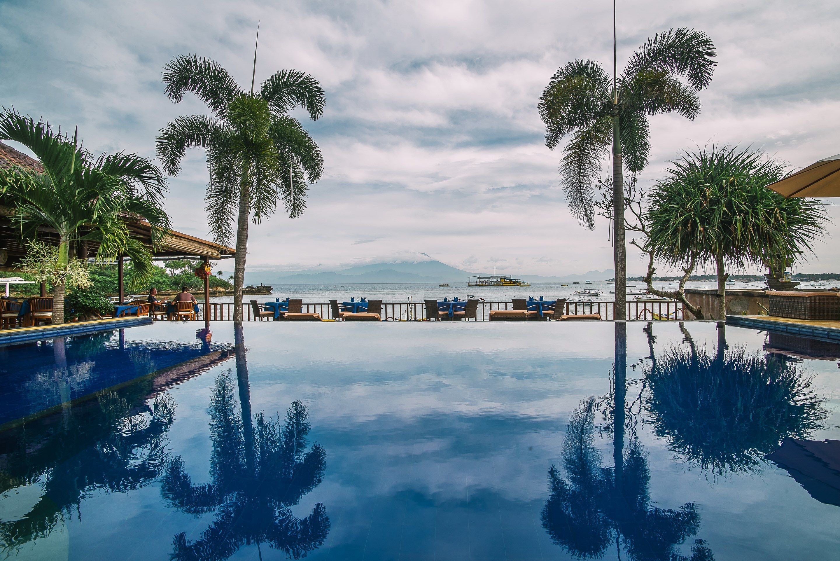 2 outdoor pools, pool umbrellas, pool loungers