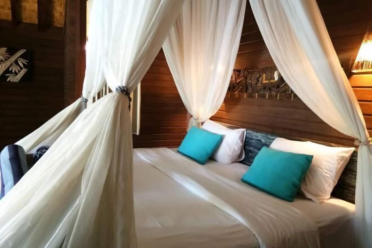 1 dormitorio, colchones con acolchado adicional, caja fuerte