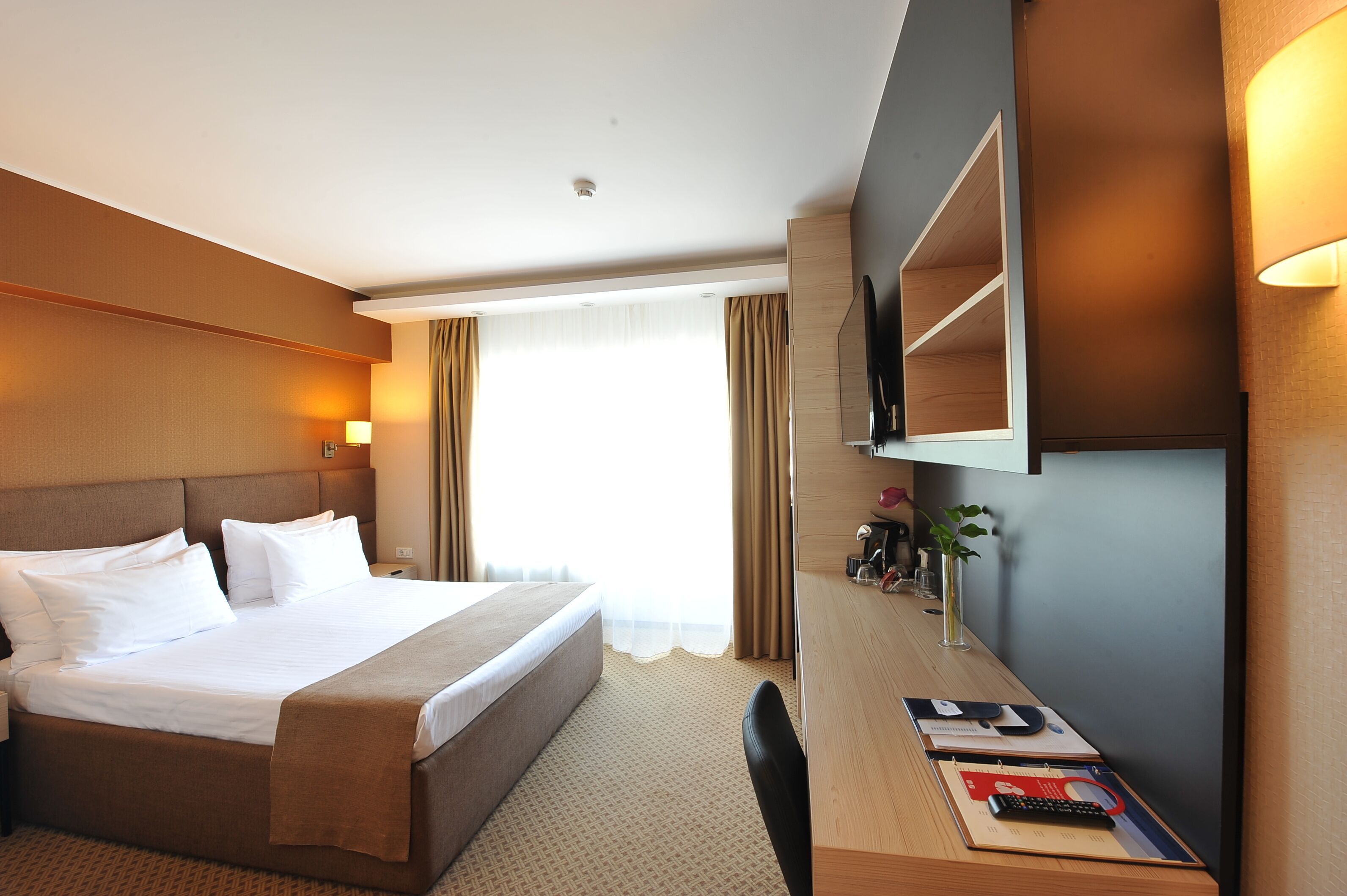 Minibar, in-room safe, desk, blackout curtains