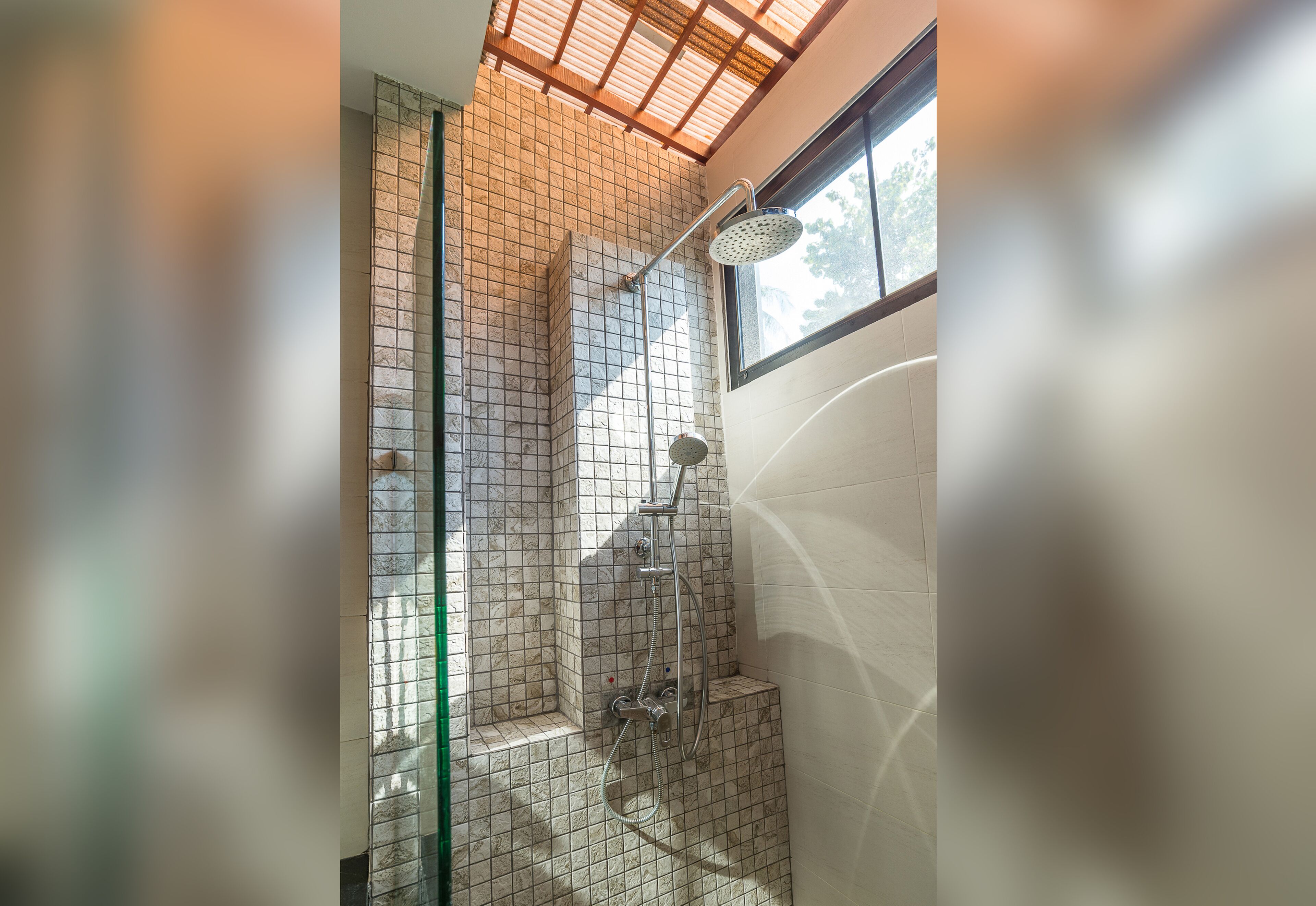 beach front pool access | bathroom | free toiletries, hair dryer, bathrobes, slippers