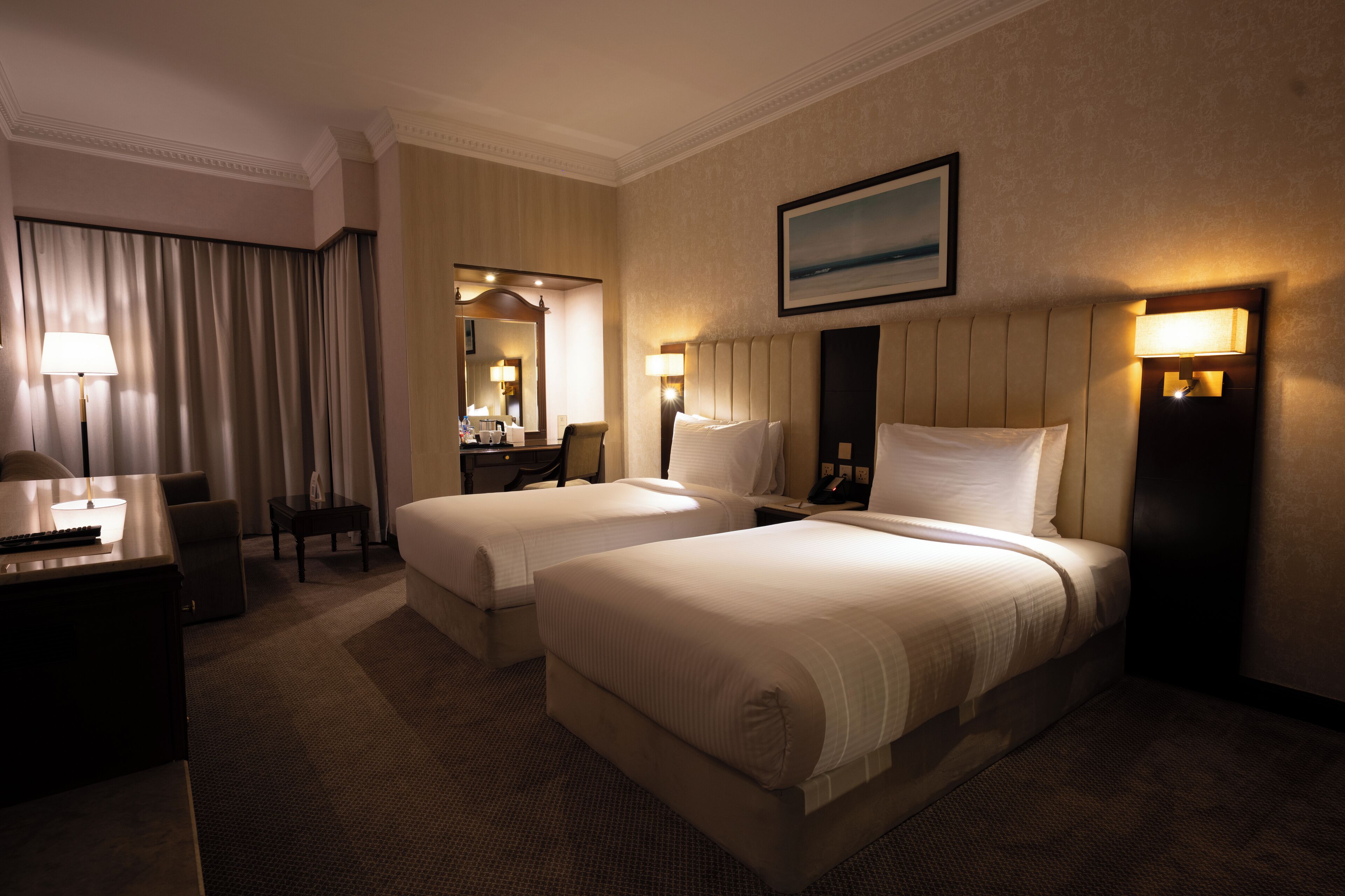 Minibar, in-room safe, desk, blackout curtains