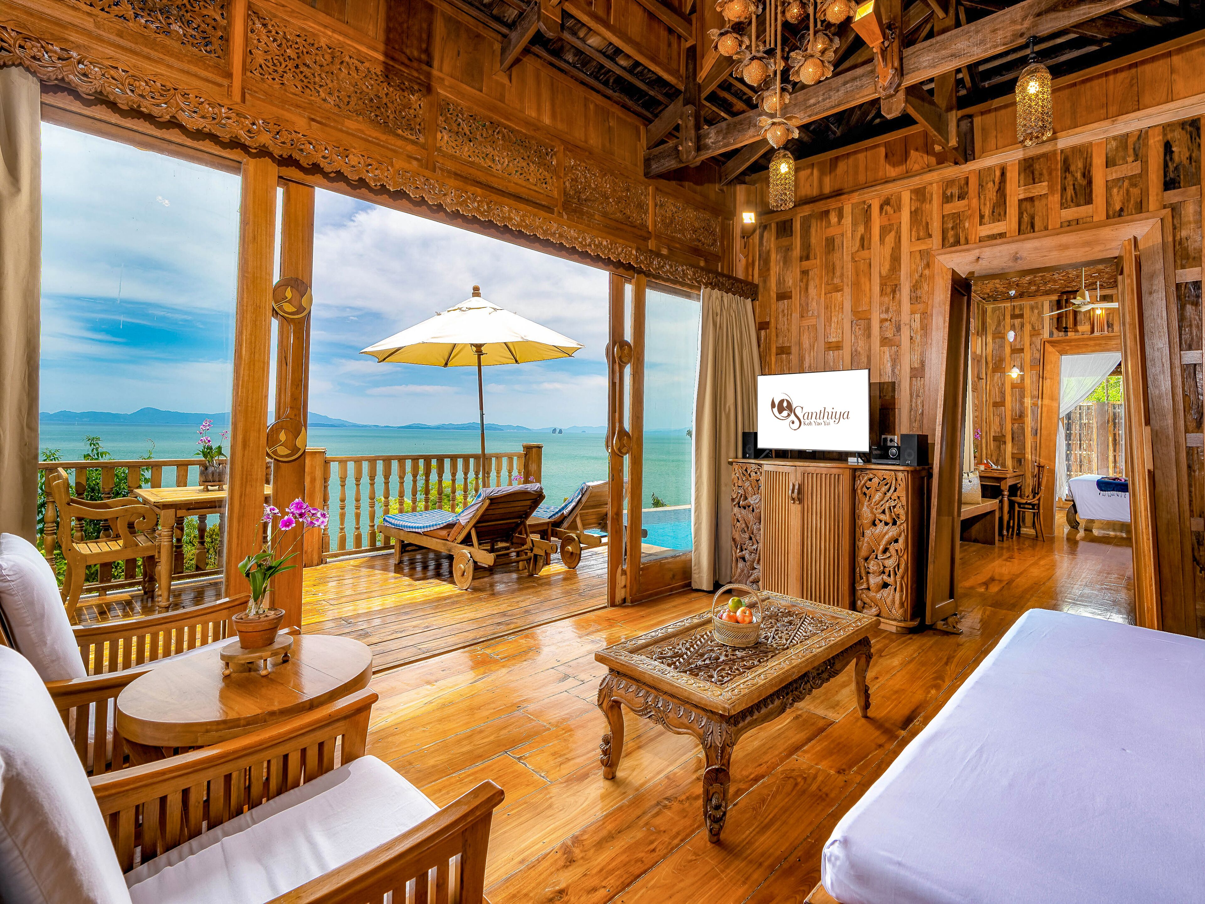 40-inch flat-screen TV with cable channels, TV