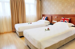 Desk, blackout drapes, free WiFi