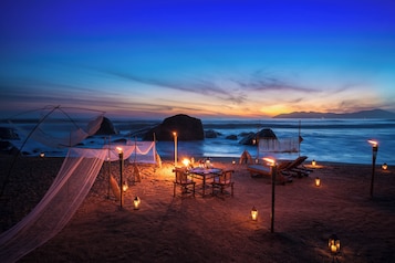 Outdoor banquet area