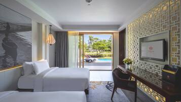Courtyard Pool Suite Two Bedroom | Hypo-allergenic bedding, down comforters, minibar, in-room safe