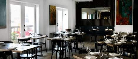 Dinner served, local and international cuisine