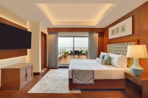 Habitación ejecutiva | Ropa de cama de alta calidad y camas con efecto memoria 