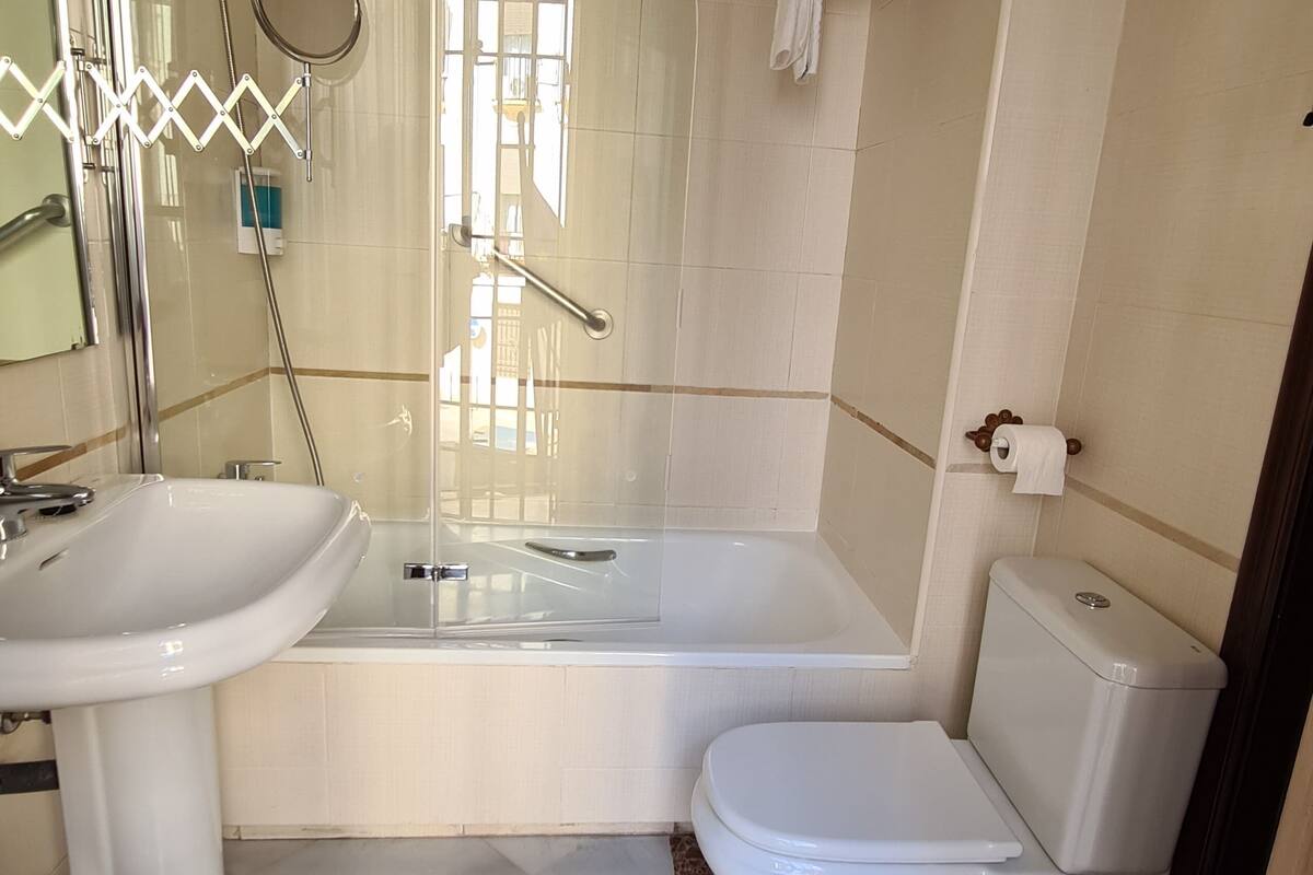 double room | bathroom | deep-soaking bathtub, hair dryer, bidet, towels
