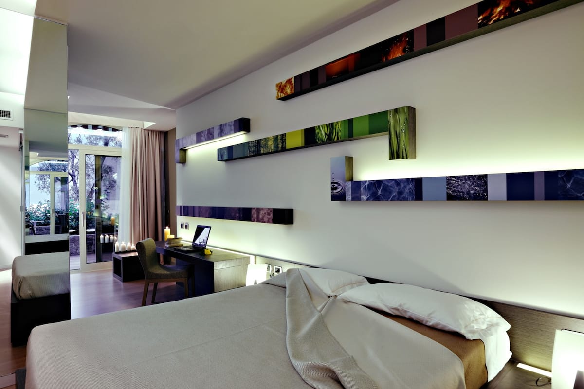 1 chambre, literie de qualité supérieure, couette en duvet d'oie