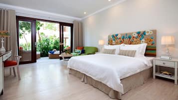 Ropa de cama de alta calidad y minibar