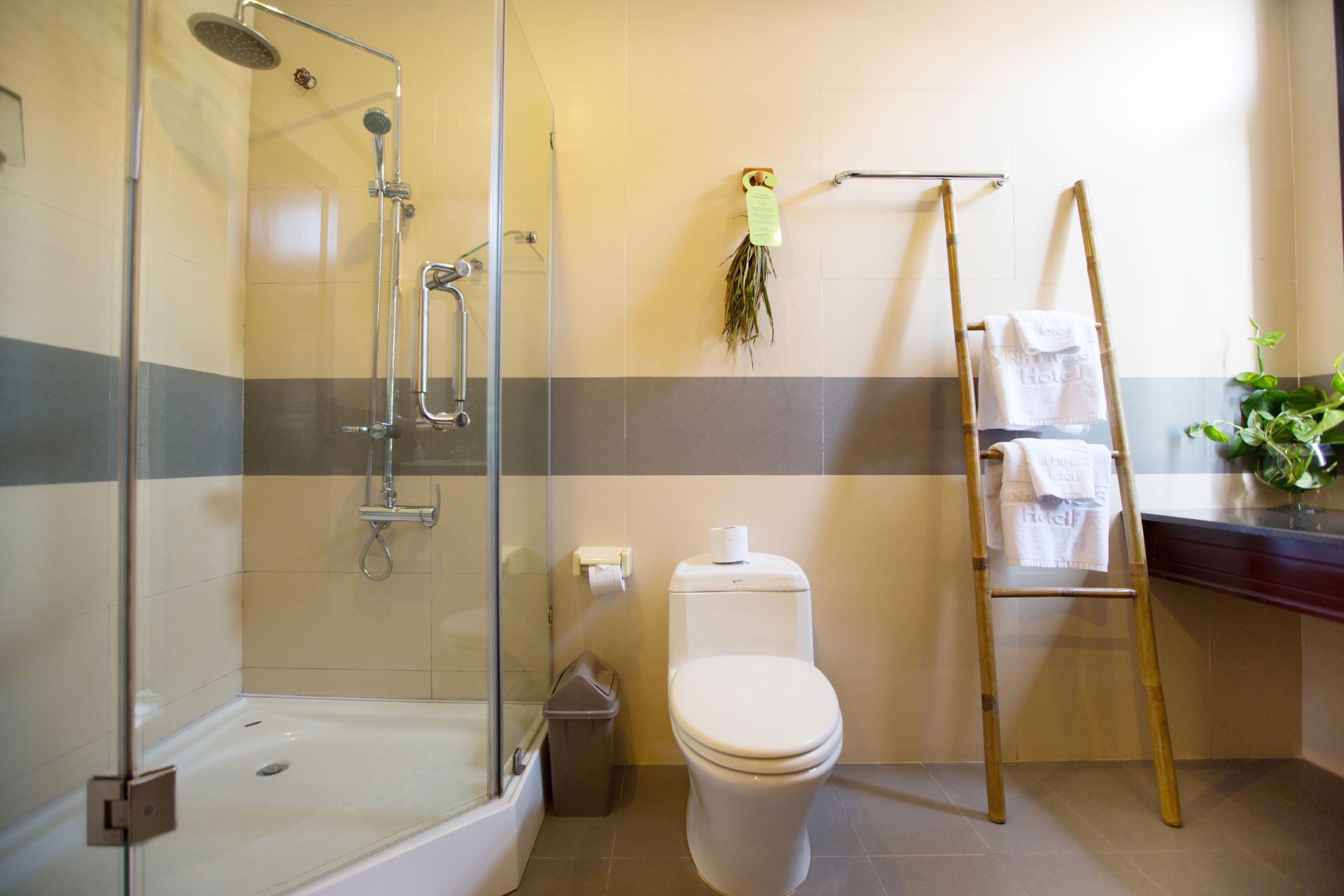 shower, free toiletries, hair dryer, bathrobes