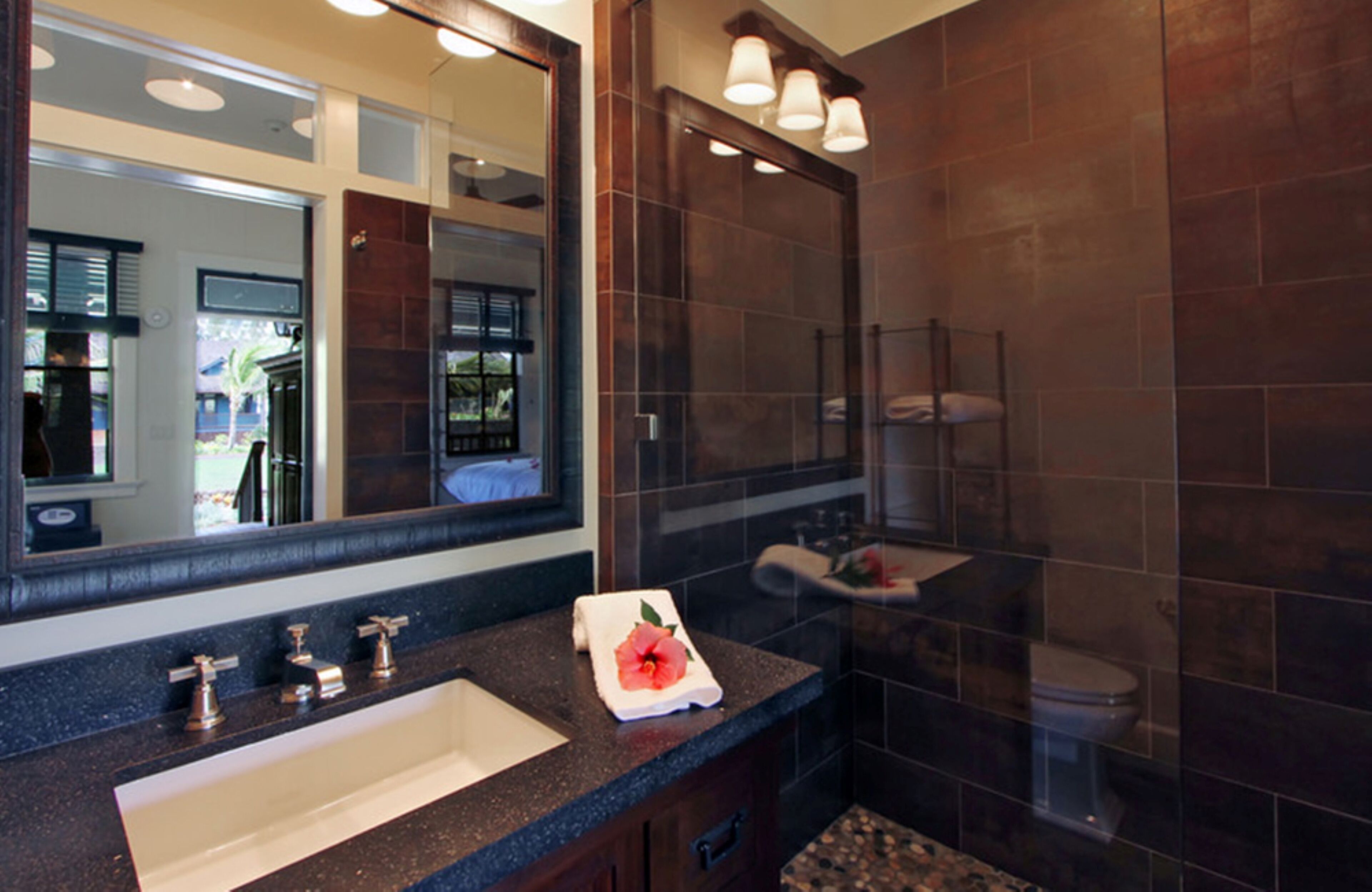 free toiletries, hair dryer, towels