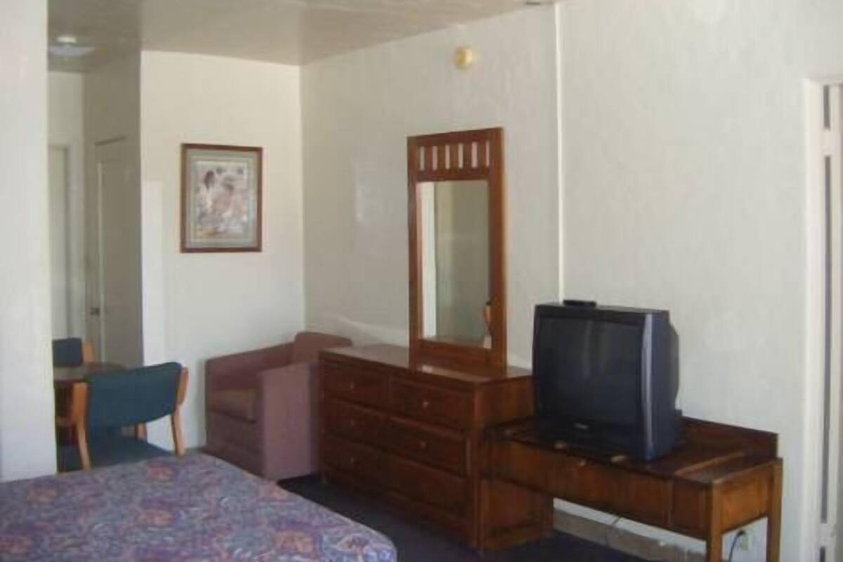 Desk, blackout curtains, iron/ironing board, free WiFi
