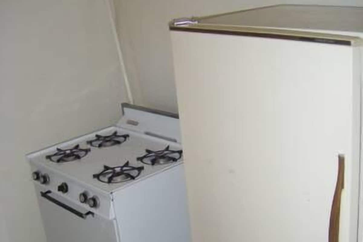 Fridge, microwave, coffee/tea maker