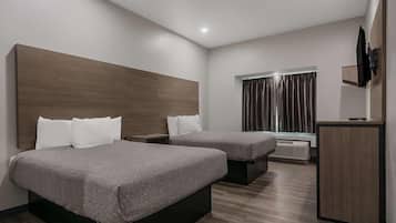 Chambre, 2 lits doubles, fumeurs | Bureau, Wi-Fi gratuit, draps fournis, réveils