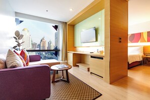 Suite, 1 King Bed, City View | 1 bedroom, pillow-top beds, minibar, in-room safe - VELA Dhi GLOW Pratunam (Bangkok)