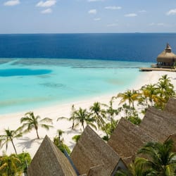 Private beach, white sand, free beach cabanas, sun loungers