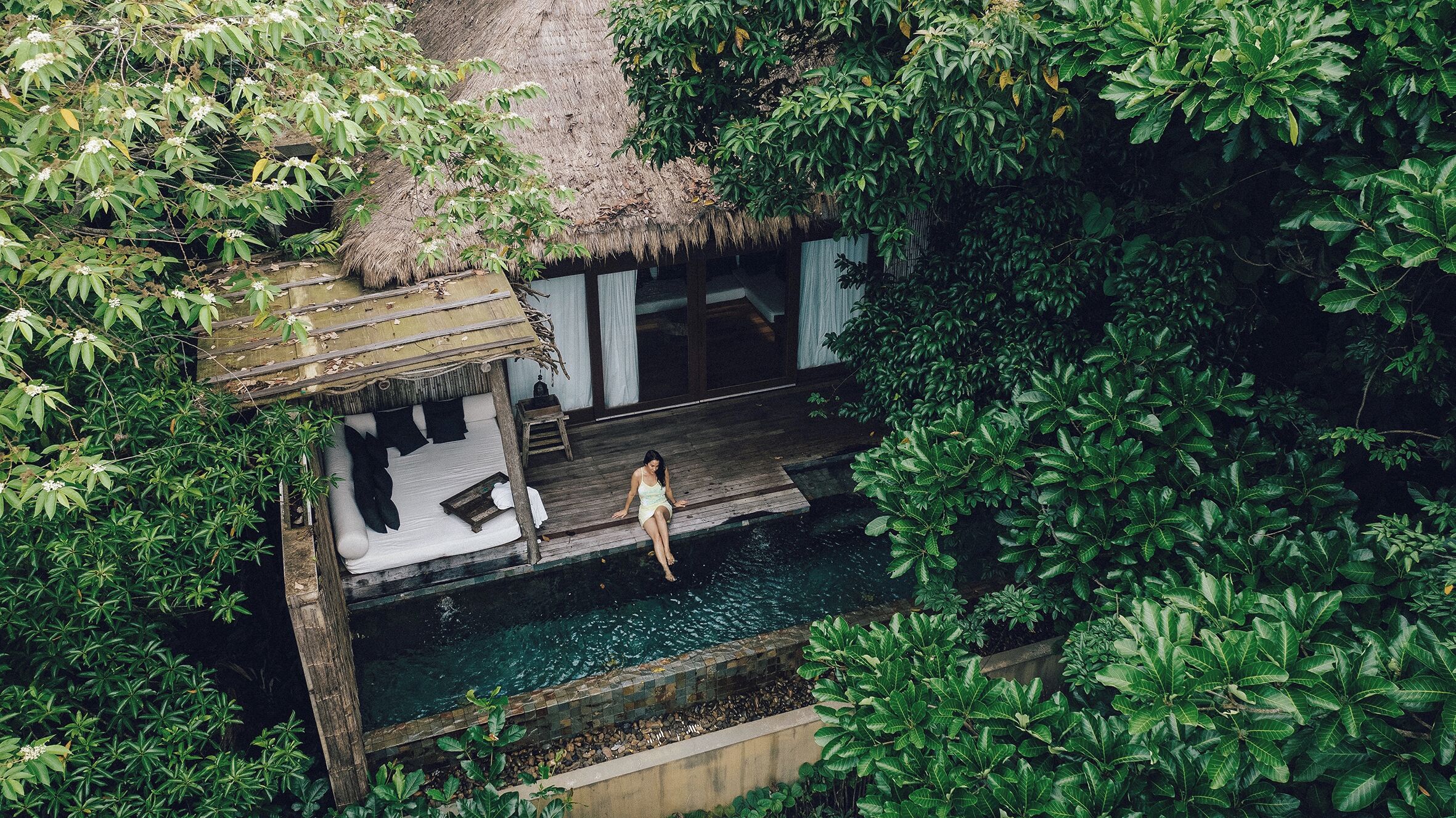 Villa, 1 slaapkamer (Jungle) | Luxe beddengoed, een minibar, een kluis op de kamer