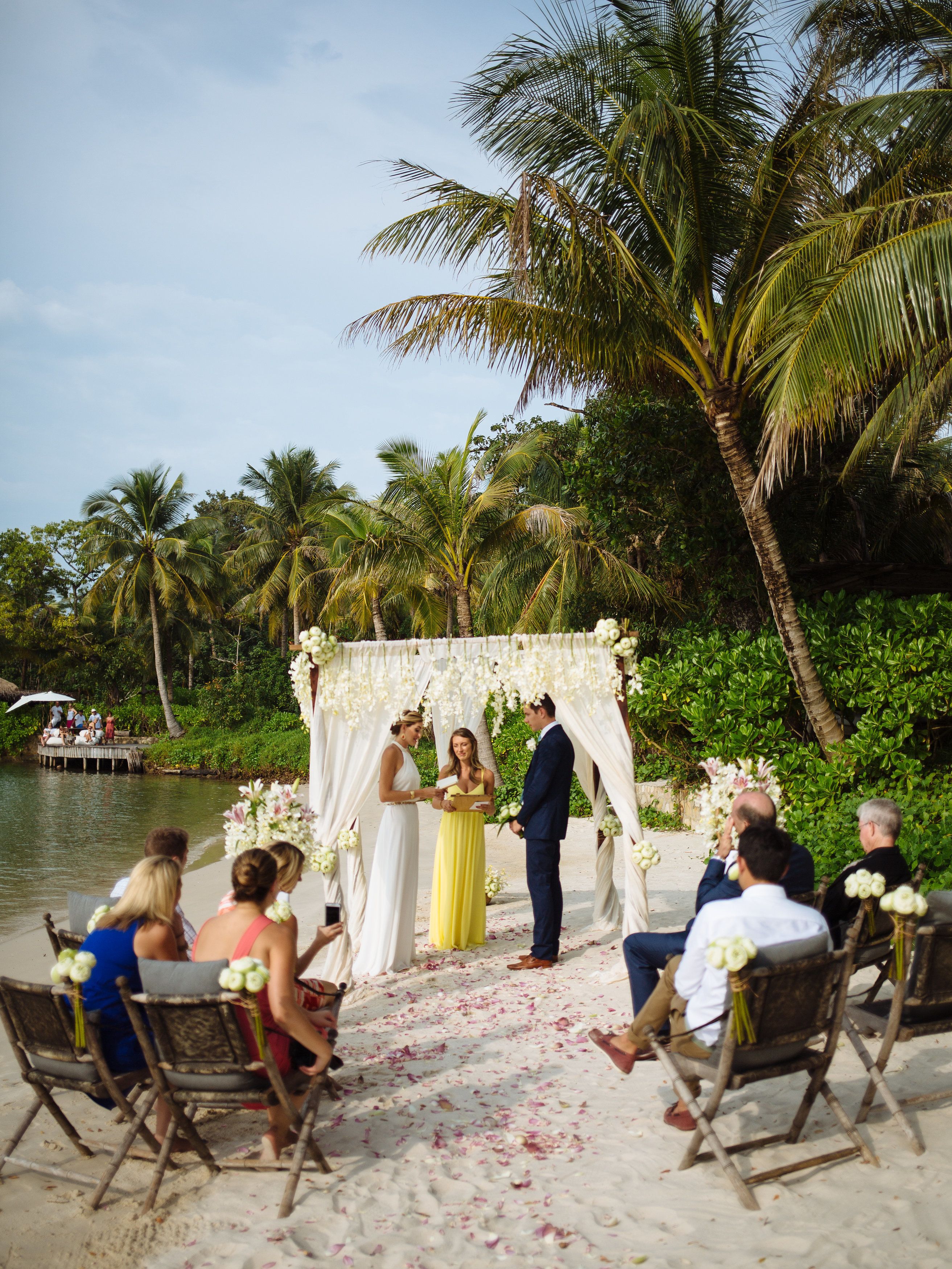 outdoor wedding area