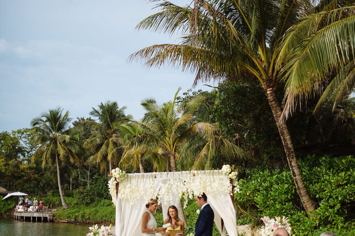 outdoor wedding area
