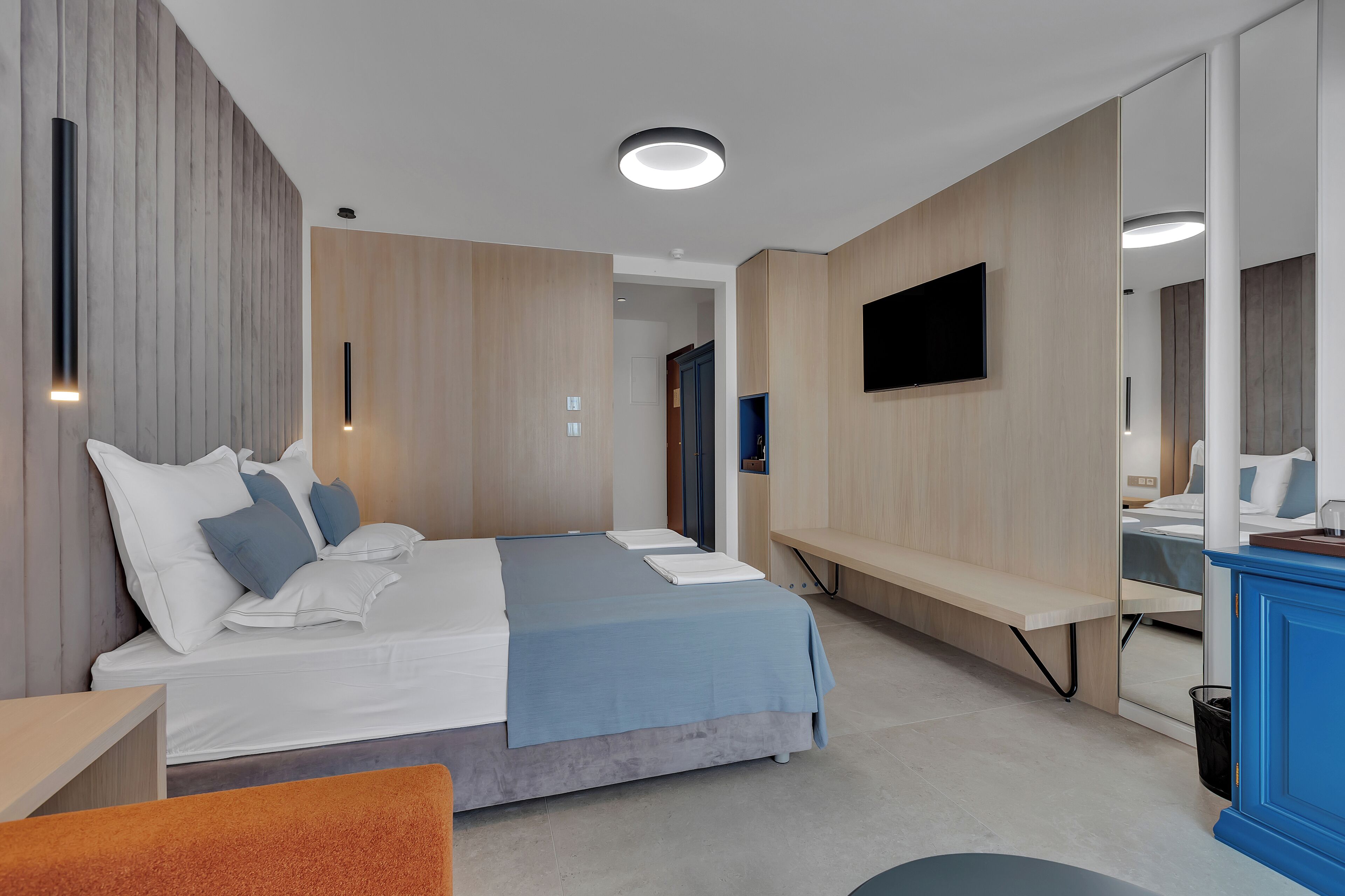 premium double room side sea view | in-room safe, blackout curtains, soundproofing, free wifi