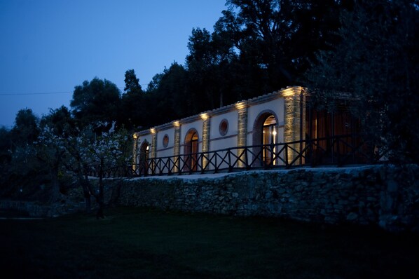 Front of property – evening/night