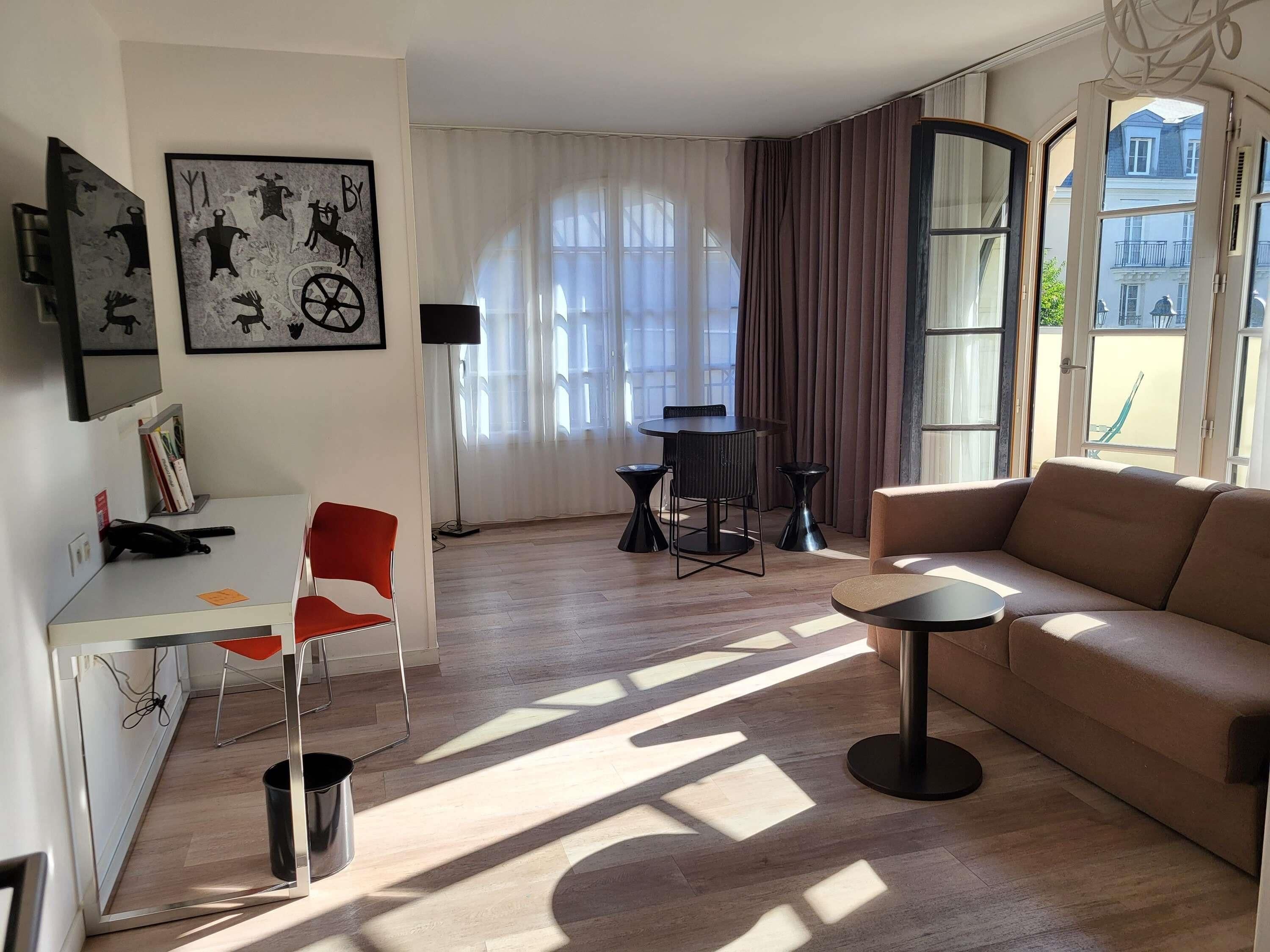 Appartement, 1 lit double et 1 canapé-lit, balcon | Literie de qualité, coffre-fort, bureau, rideaux d’obscurcissement