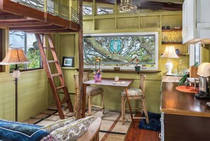 Double Room, Ensuite, Sea View (Jungle Penthouse) | Living area - Dragonfly Ranch (Captain Cook)