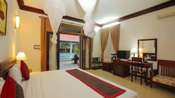 Superior Twin Room, 2 Single Beds, Poolside | Minibar, desk, free WiFi, bed sheets
