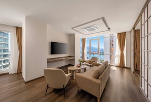 Luxury Suite, City View | Living area - Danang Petro Hotel (Da Nang)