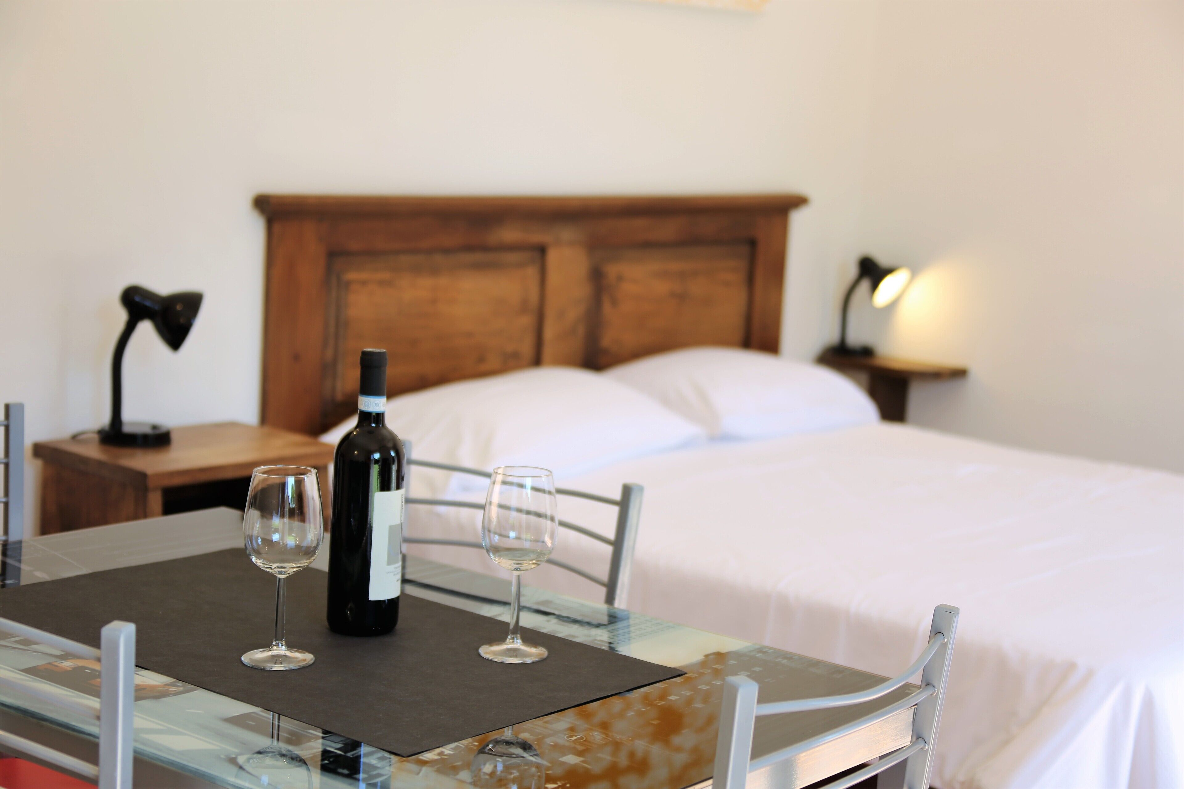 Studio, vue montagne | Draps italiens Frette, literie hypoallergénique, couette en duvet d'oie