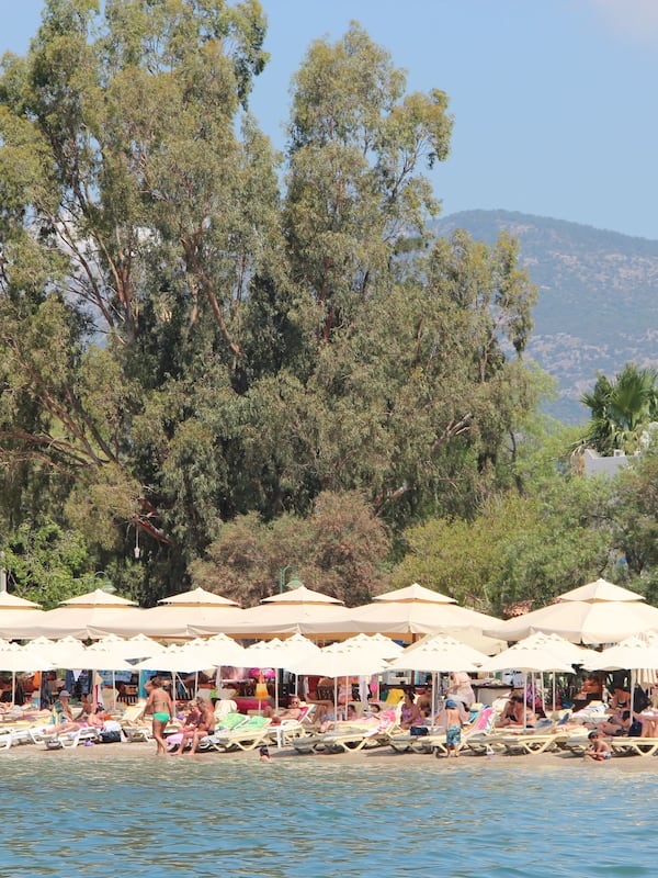 Plage privée à proximité, chaises longues, parasols, bar de plage