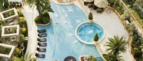 Indoor pool, seasonal outdoor pool, free cabanas, pool umbrellas