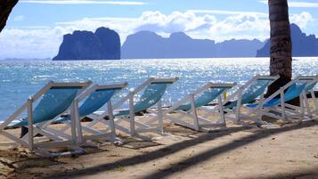 On the beach, snorkelling, kayaking