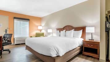 Chambre, 1 trÚs grand lit, accessible aux personnes à mobilité réduite, non-fumeur