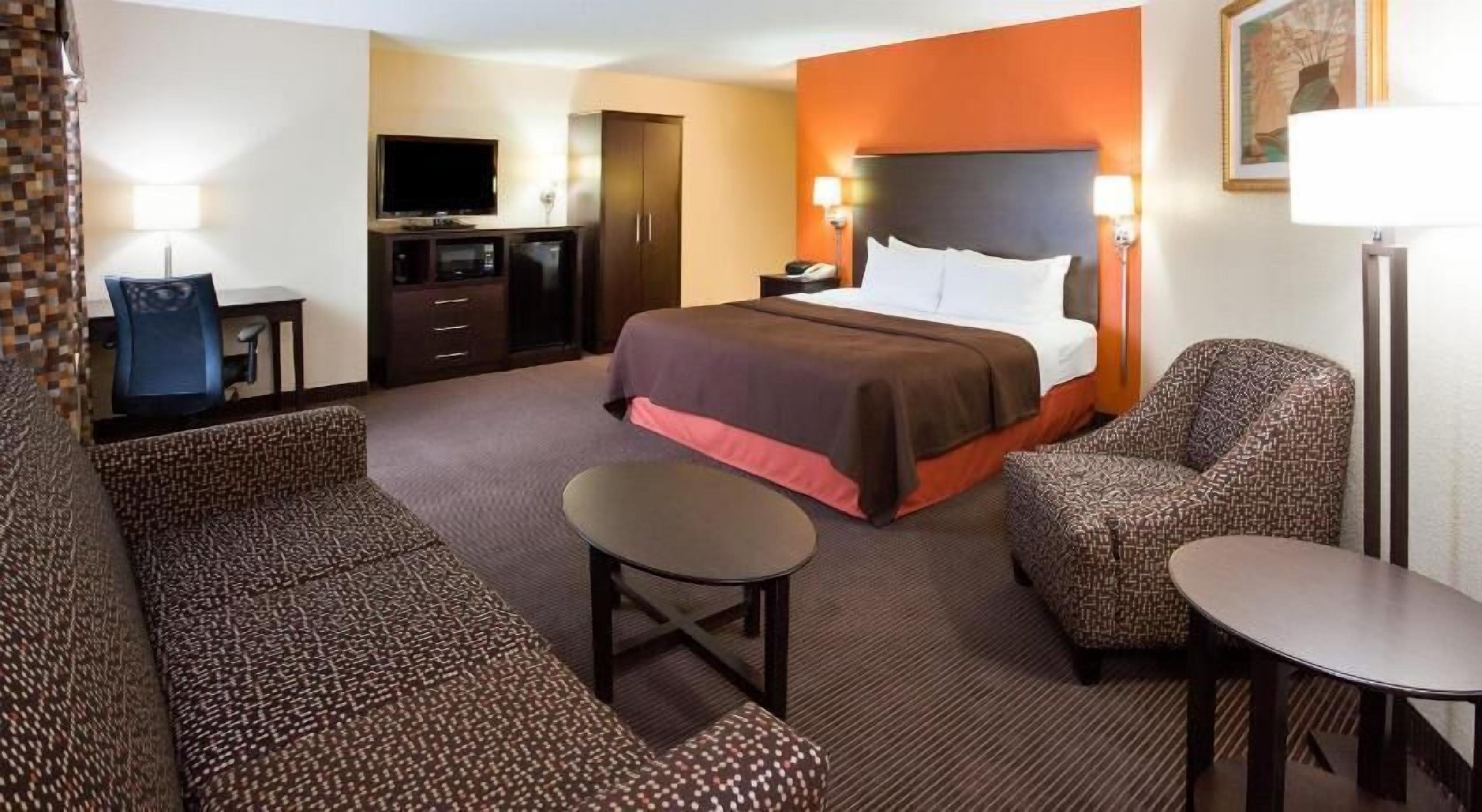 Premium bedding, desk, blackout curtains, soundproofing