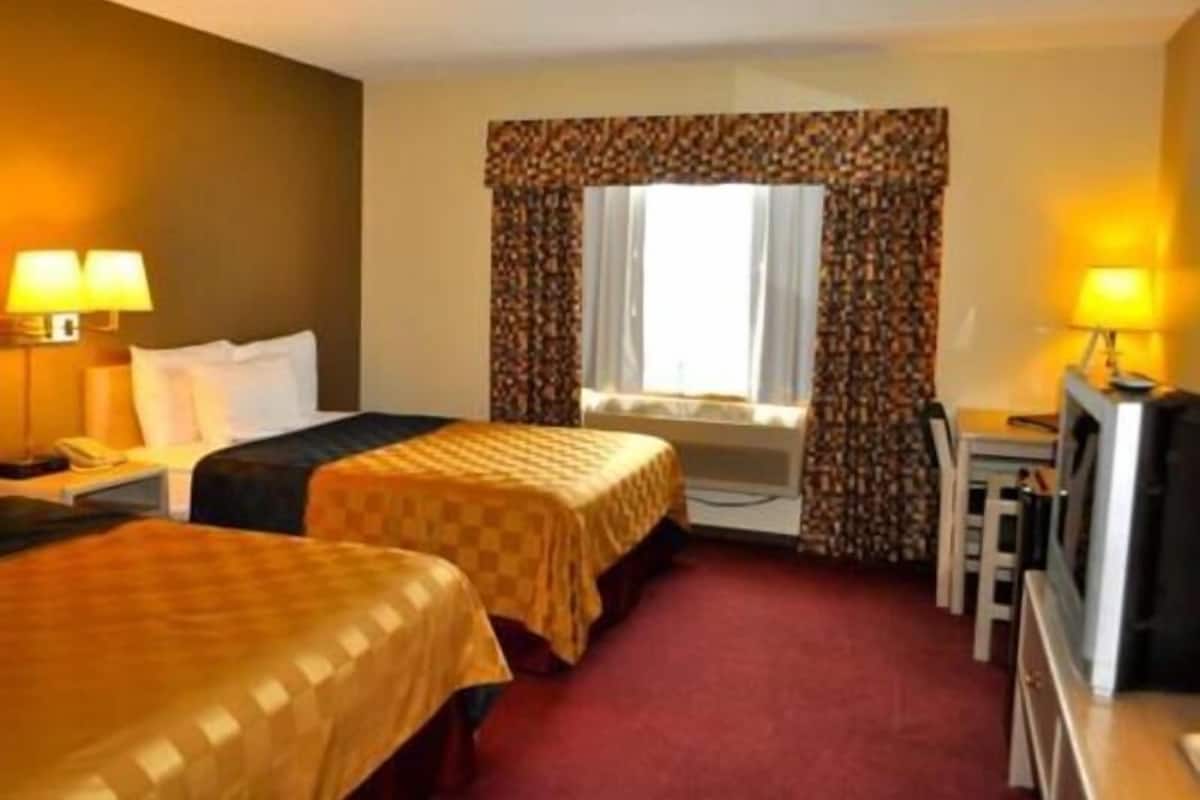 Premium bedding, desk, blackout curtains, soundproofing