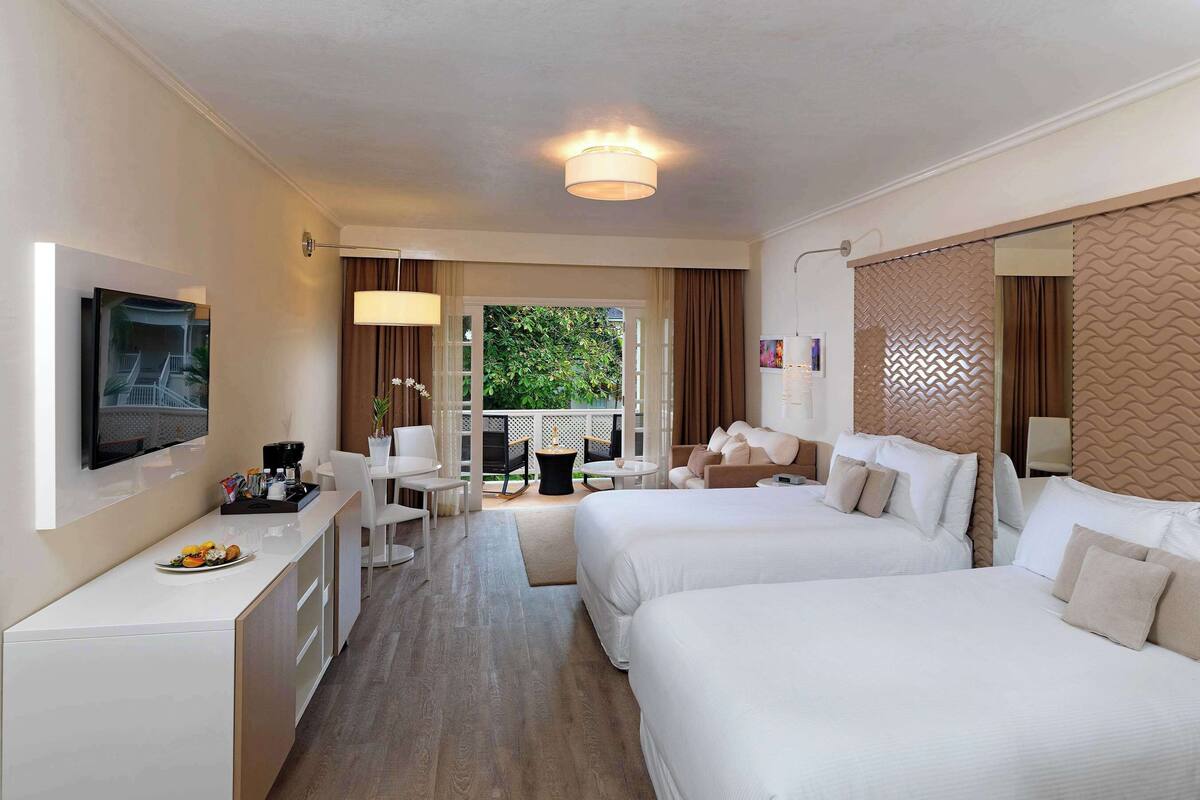 Camera Premium, vista giardino | Biancheria da letto di alta qualità