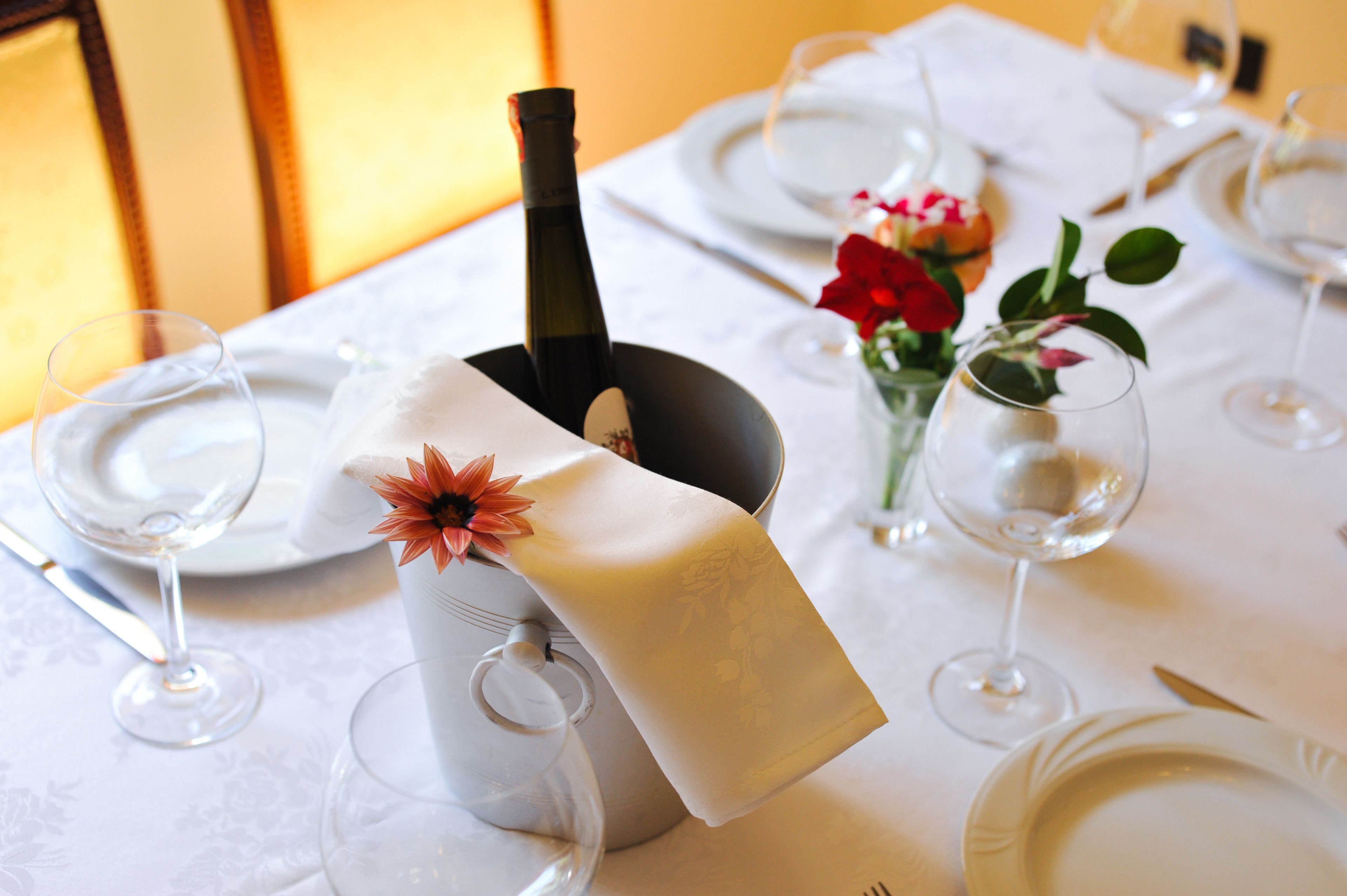 breakfast served, garden views