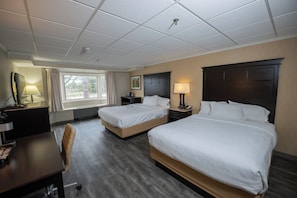 Room, 2 Queen Beds, Non Smoking | Desk, iron/ironing board, free WiFi, bed sheets