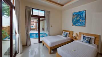 Villa, 4 Bedrooms | Premium bedding, in-room safe, desk, iron/ironing board