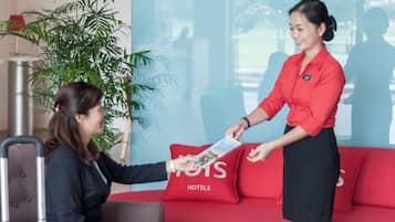 Sitteområde i lobbyen