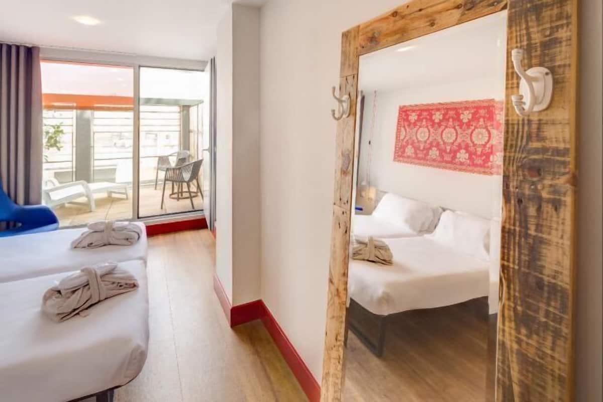 1 bedroom, blackout curtains, iron/ironing board, free WiFi